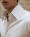 White Cutaway Collar Dress Shirt