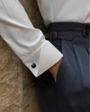 White Cutaway Collar Dress Shirt