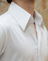 White Cutaway Collar Dress Shirt
