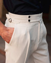 Chalk White Single-Pleat Gurkha Pant