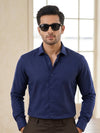 Navy Blue Slim Dress Shirt