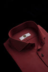 Maroon Textured Formal Shirt for Men