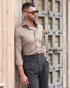 Mist Sand Cutaway Collar Shirt