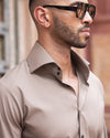 Mist Sand Cutaway Collar Shirt