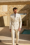 Ivory Double Breasted Suit